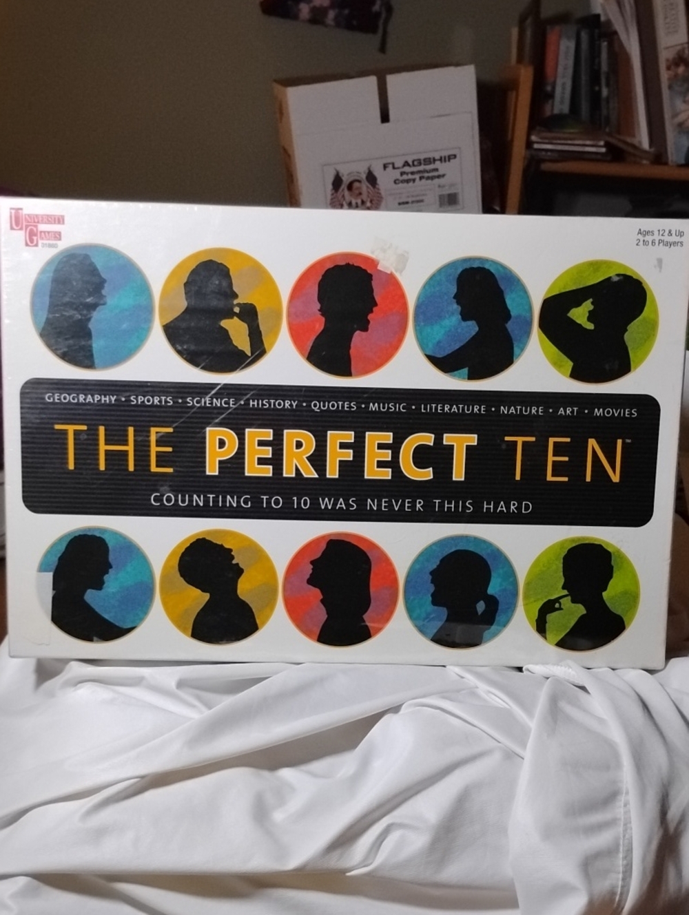 The Perfect Ten Party Game Board New Sealed Box University Games 2004